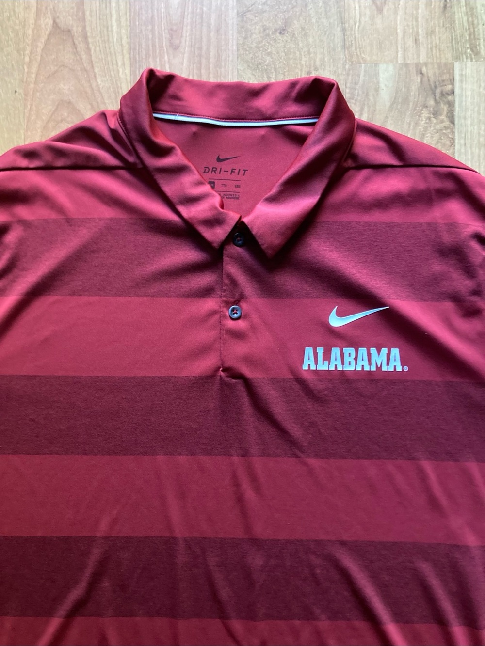 Nike Alabama Crimson Tide Dri-Fit Mens XXL Short Sleeve Striped Polo Shirt